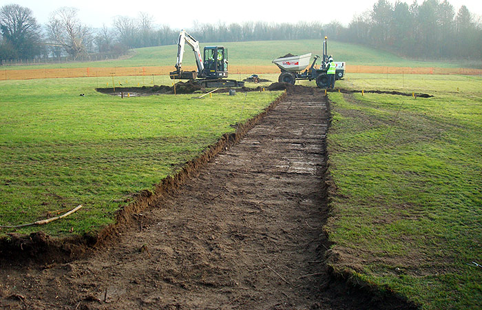 Small civils natural car park construction